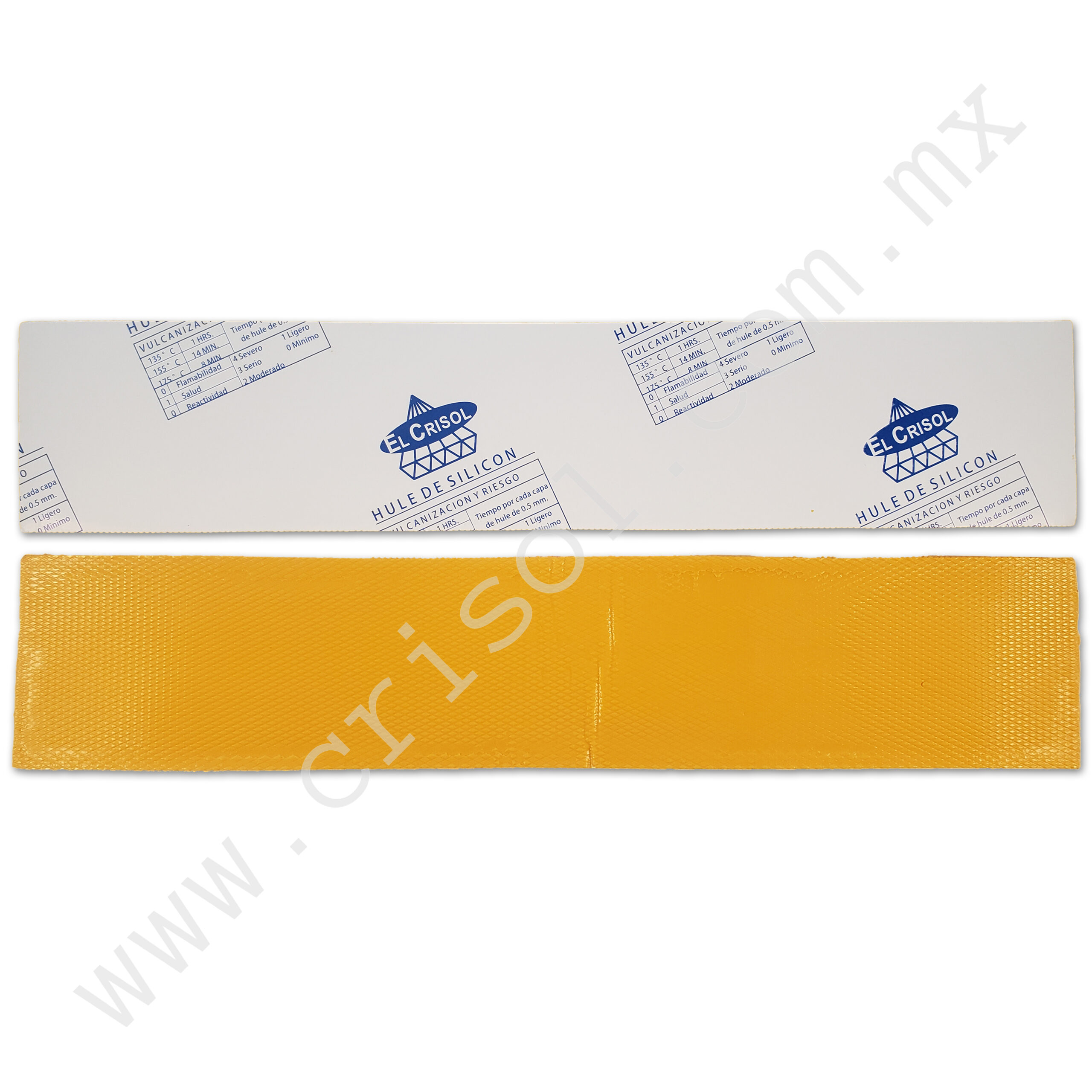 Caja de tiras de silicón amarillo mostaza (10 tiras)