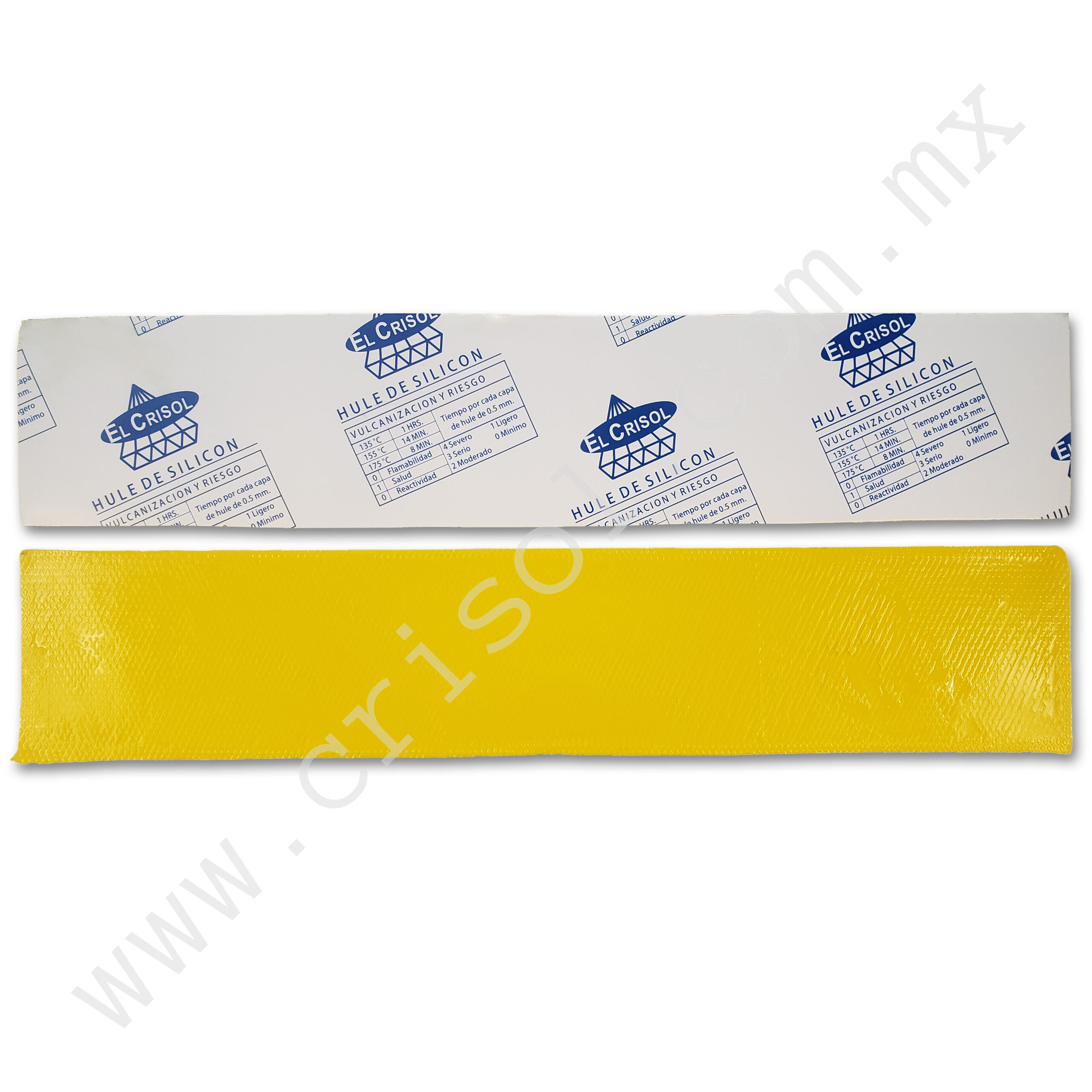 Caja de tiras de silicón amarillo limón (10 tiras)